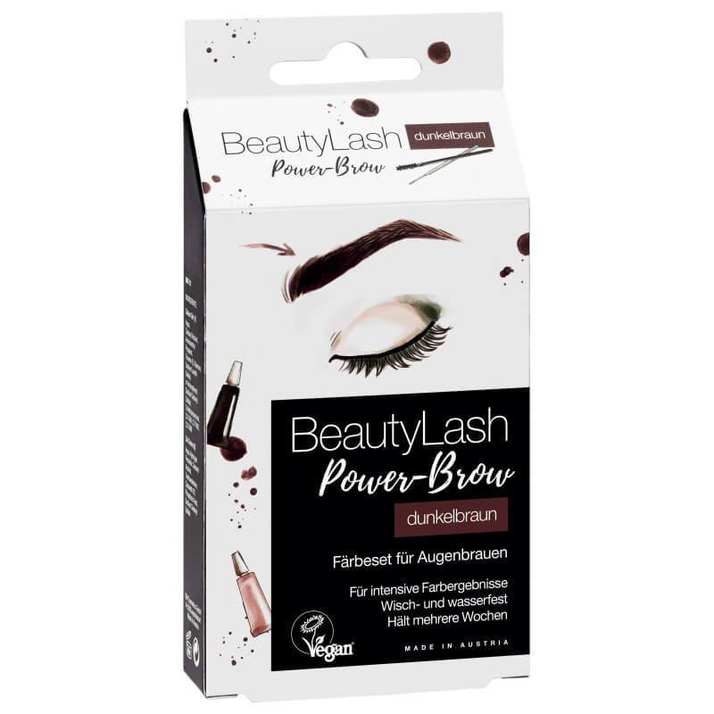 Kit voor veganistische wenkbrauw- en wimperverf Donkerbruin BeautyLash