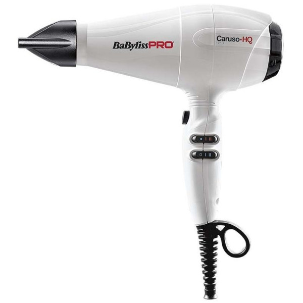 Secador de pelo iónico blanco Babyliss Pro Caruso HQ 2400W