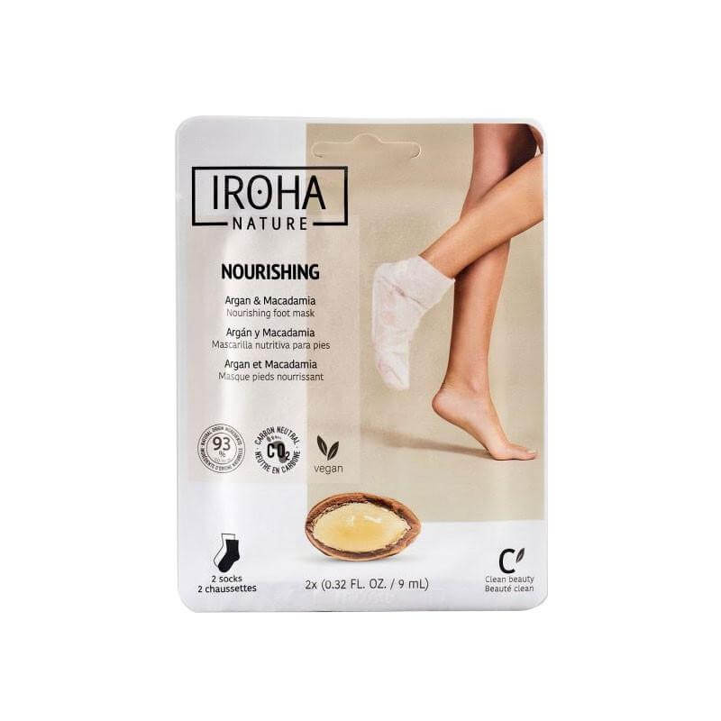 Meias máscara nutritiva para pés e unhas IROHA