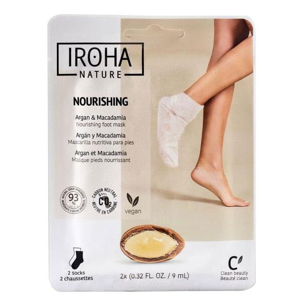 Meias máscara nutritiva para pés e unhas IROHA Meias máscara nutritiva para pés e unhas IROHA