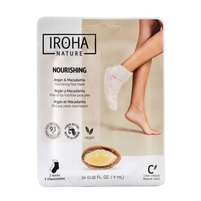 Meias máscara nutritiva para pés e unhas IROHA