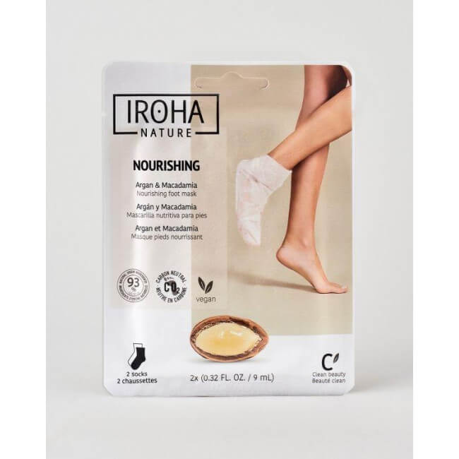 Meias máscara nutritiva para pés e unhas IROHA