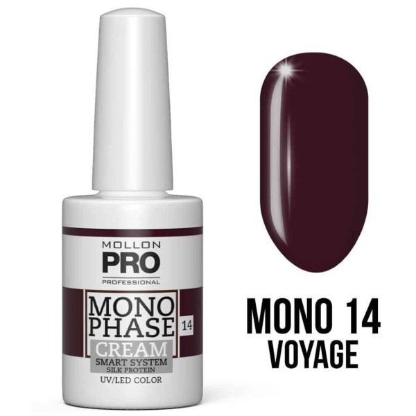 Vernis Monophase n°14 Voyage 5-en-1 n°10 uv/led Mollon Pro 10ML Vernis Monophase n°14 Voyage 5-en-1 n°10 uv/led Mollon Pro 10ML