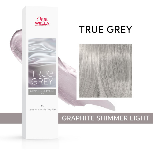 Colorazione True Grey graphite shimmer chiaro di Wella, 60ML.