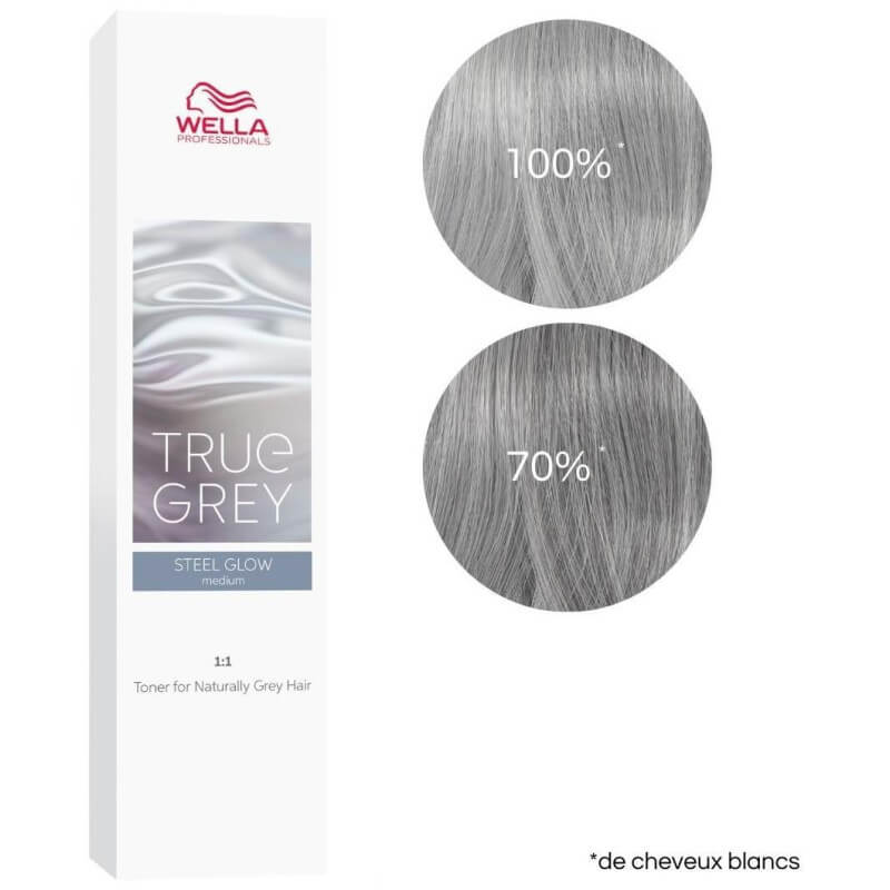 Coloration True Grey Steel Glow Medium Wella 60ML

This text seems to be referring to a hair dye product.