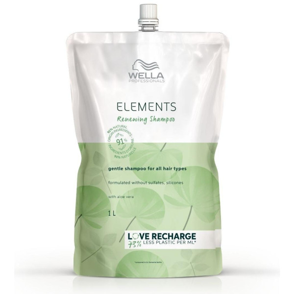 Ricarica di shampoo Renewing Elements Wella da 1 litro.