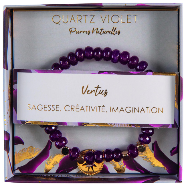 Bracelet Quartz violet Stella Green