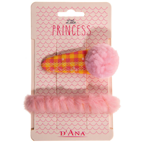 Chouchou e presilha de cabelo rosa Stella Green