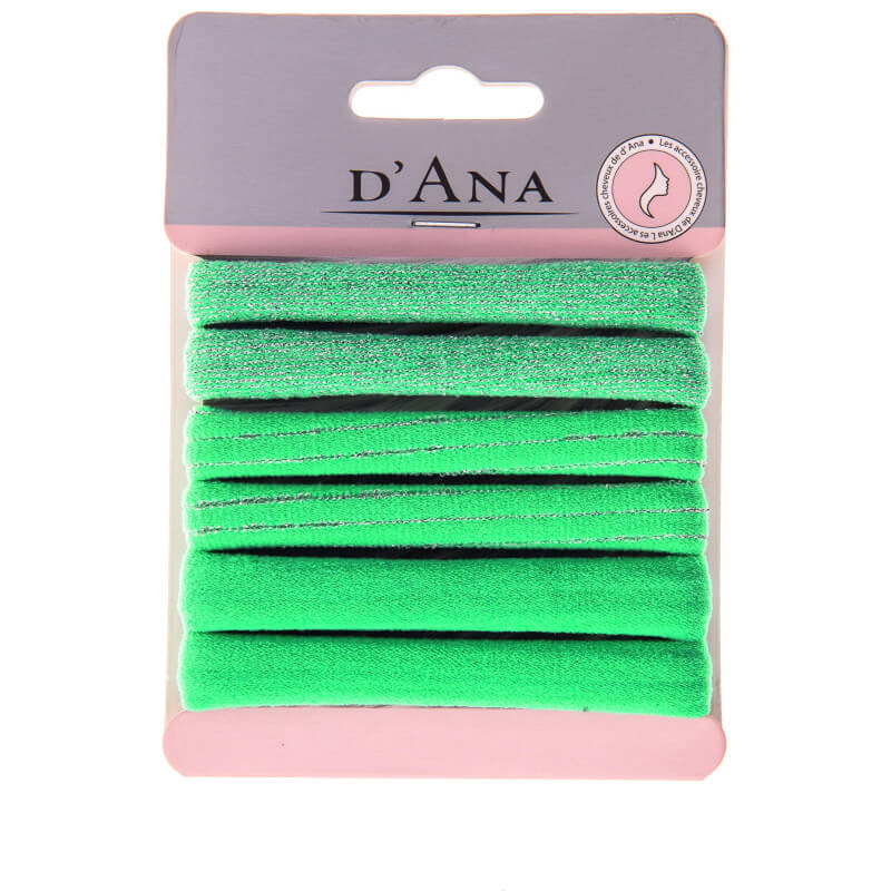 Conjunto de 6 elásticos verdes sortidos Stella Green. Conjunto de 6 elásticos verdes sortidos Stella Green.