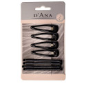 Lot de 4 pinces clic-clac et 4 pinces guiches noires Stella Green