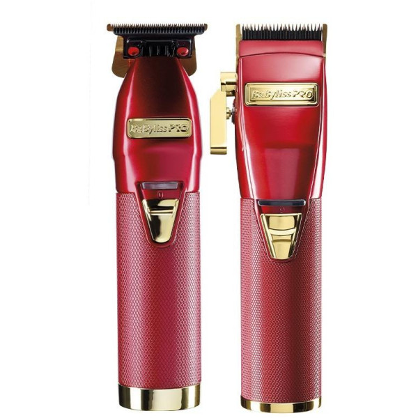 Pack Trimmer RedFx + Recortador de precisión SkeletonFx rojo 4artists  BaByliss Pro