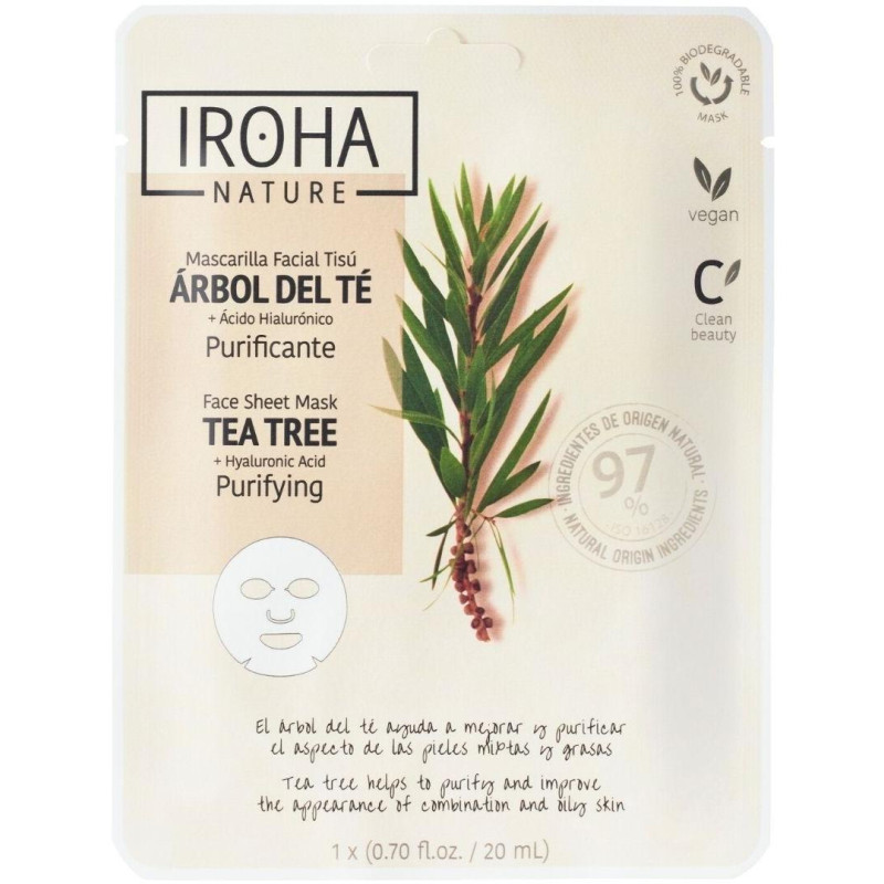 Iroha Mascarilla de extractos naturales de árbol de té