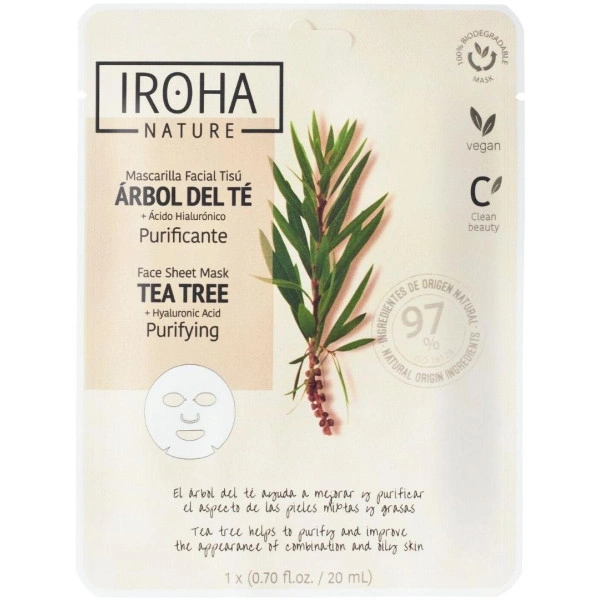 Iroha Mascarilla de extractos naturales de árbol de té