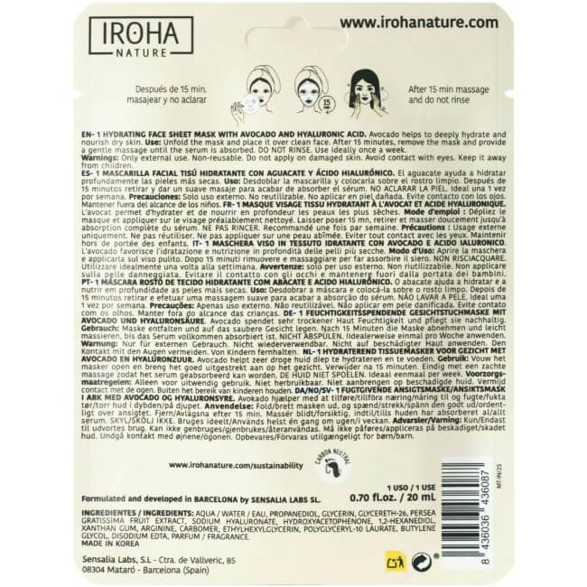 Iroha Natuurlijke Extracten masker avocado