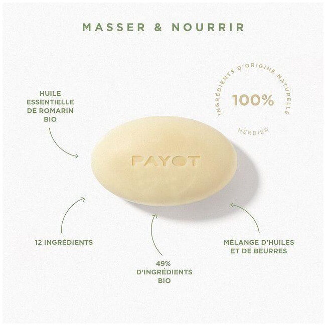 Barra de massagem de alecrim Herbier Payot 50g