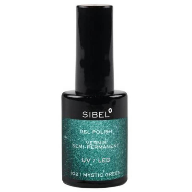 Esmalte semipermanente nº102 Mystic green Sibel 14ML