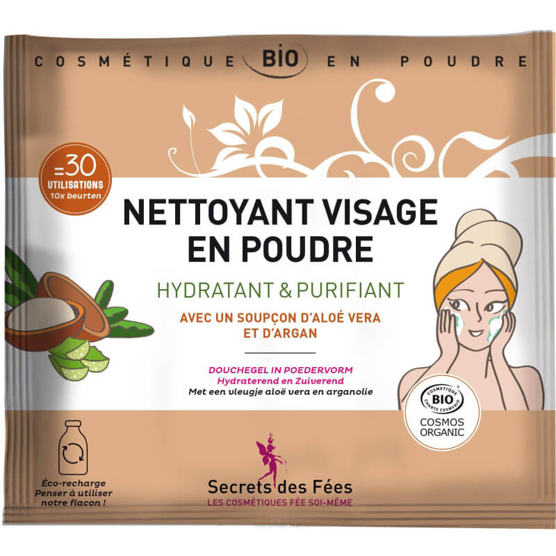 Nettoyante viso in polvere biologica Secrets des Fées