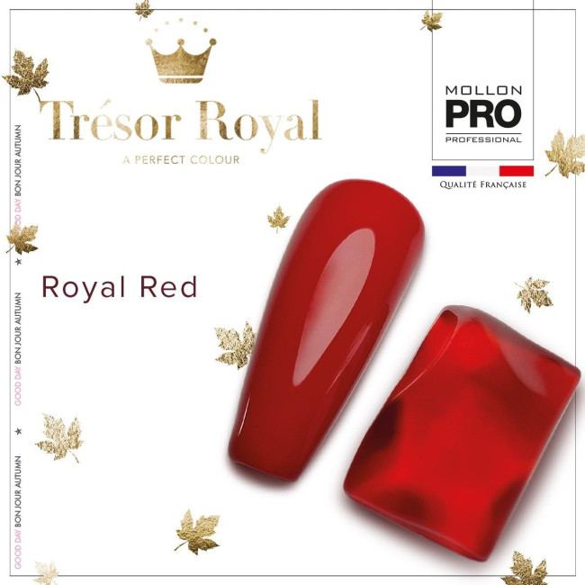 Esmalte semipermanente Mini Hybrid Shine n°356 Royal Red Tresor Royal Mollon Pro 8ML
