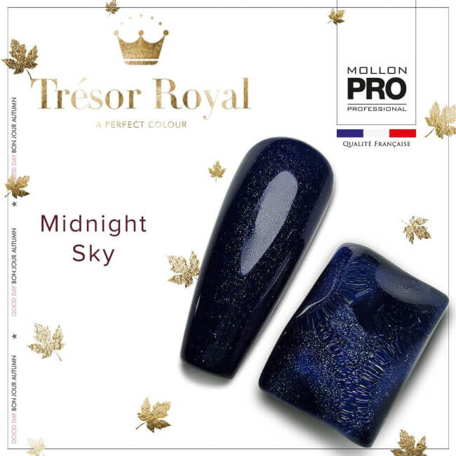Mini semi-permanente nagellak Hybrid Shine nr. 359 Midnight Sky Tresor Royal Mollon Pro 8ML