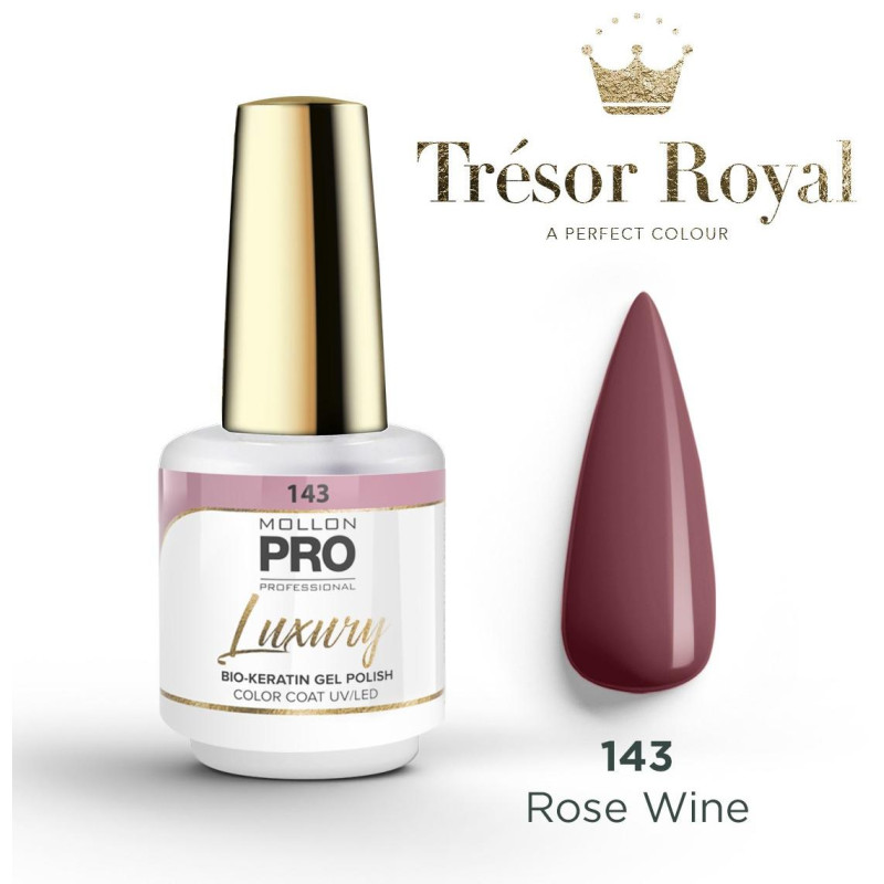 Vernis semi-permanent Luxury n°143 Rose Wine Mollon Pro 8ML