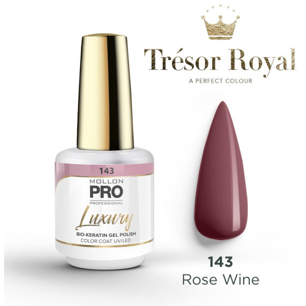 Vernis semi-permanente Luxury n°143 Rose Wine Mollon Pro 8ML