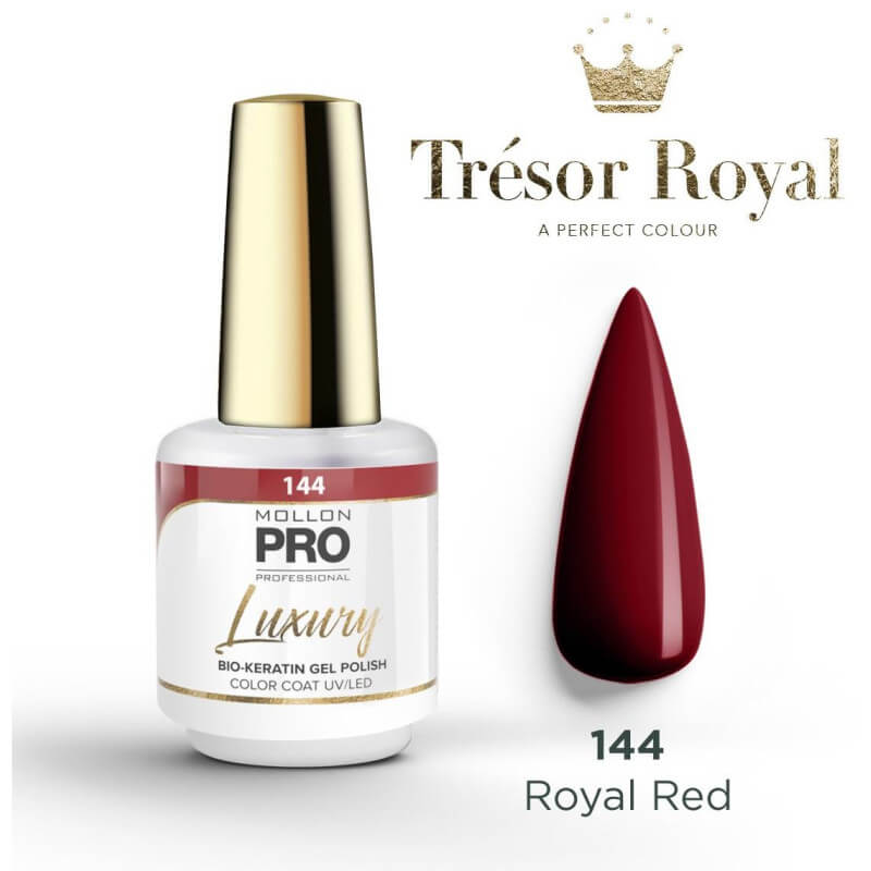 Luxury semi-permanent nail polish n°144 Royal Red Mollon Pro 8ML