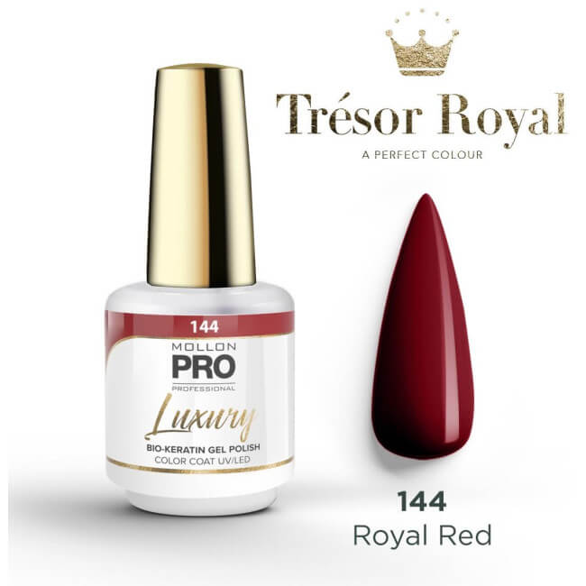 Luxury semi-permanent nail polish n°144 Royal Red Mollon Pro 8ML