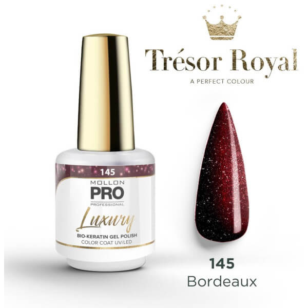 Esmalte semipermanente Luxury n°145 Bordeaux Mollon Pro 8ML