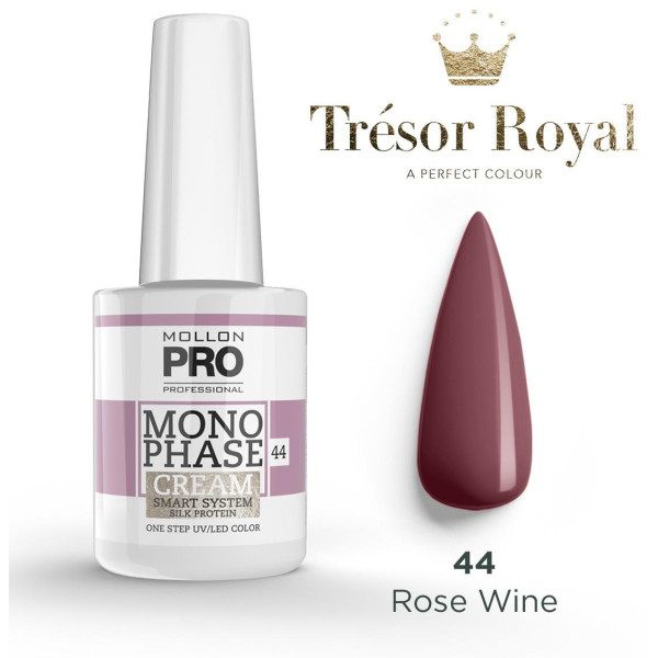 Vernis Monophase Nr. 44 Rose Wine UV/LED Mollon Pro 10ML
