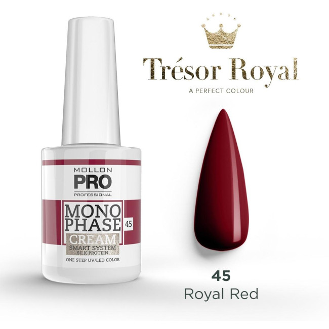 Monophase Nail Polish n°45 Royal Red uv/led Mollon Pro 10ML