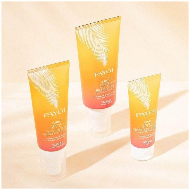 Brume lactée Spf30 Sunny Payot 150ML

Translated to German:

Milchiger Nebel Spf30 Sunny Payot 150ML