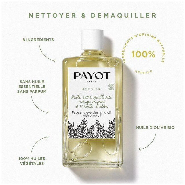 Aceite desmaquillante para rostro y ojos Herbier Payot 95ML