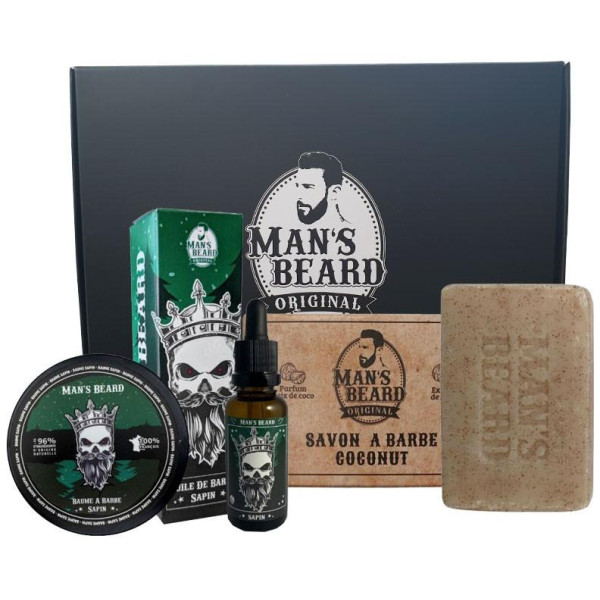 Box Oil, Balsam-Tanne + Bart-Peeling-Seife für Männer