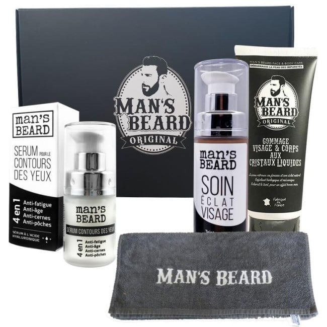 Set de cuidado facial de barba de hombre