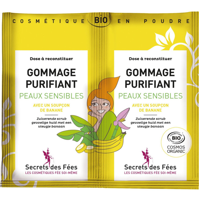 SECERTS DES FEES organic purifying scrub for sensitive skin 2x8g