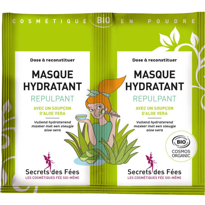 Masque hydratant repulpant bio Secrets des Fées 2x4,5g