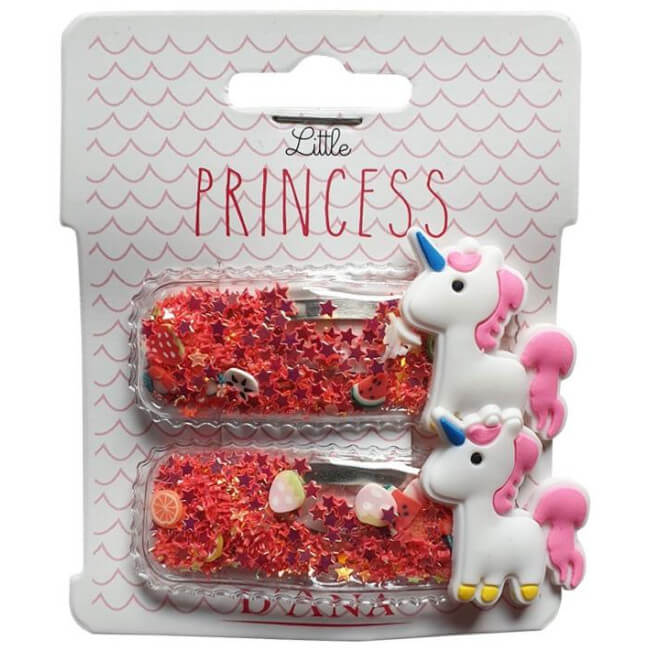 Barrettes à cheveux licorne Orange Stella Green