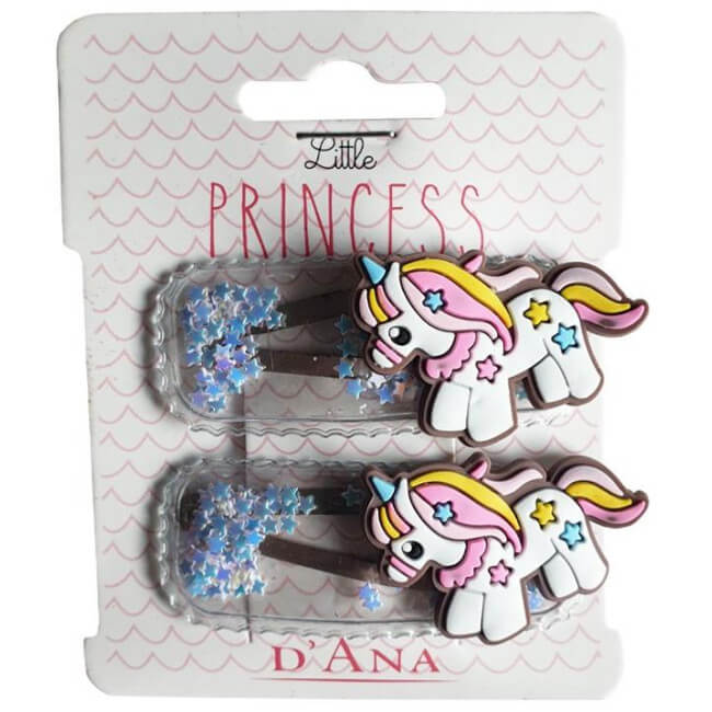 Barrettes à cheveux licorne et étoiles Bleu Stella Green