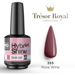Mini vernis semi-permanent Hybrid Shine n°355 Rose Wine Tresor Royal Mollon Pro 8ML