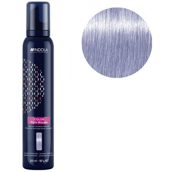 Mousse colorante coiffante argent lavande Indola 200ML