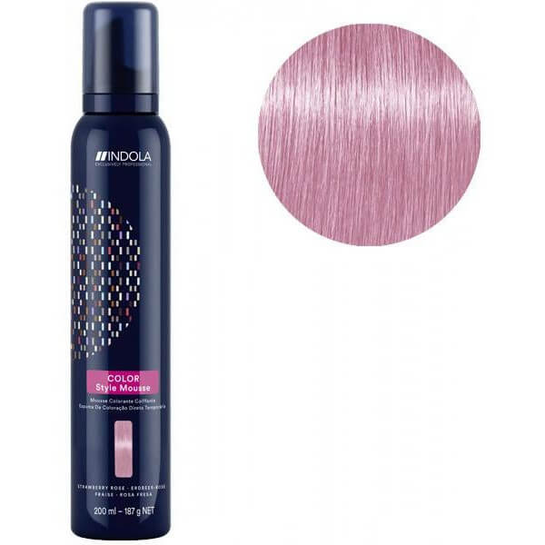 Mousse colorante coiffante fraise Indola 200ML