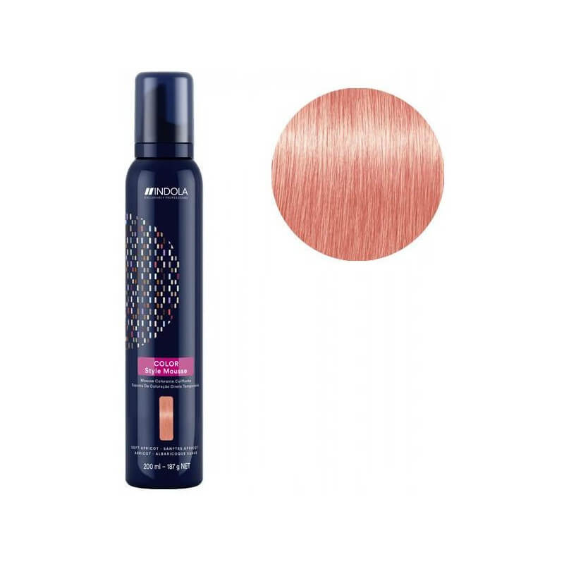 Mousse colorante coiffante abricot Indola 200ML