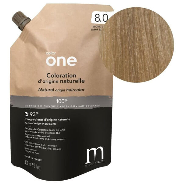 Coloration Color One 8.0 blond clair Patrice Mulato