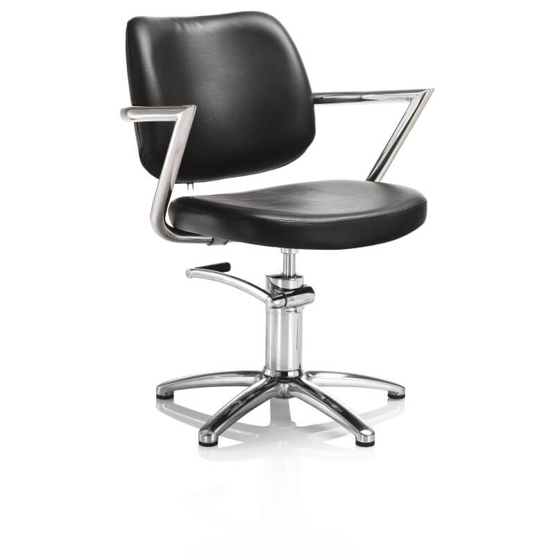 Vierkante fauteuil met een sterbasis Vierkante fauteuil met een sterbasis