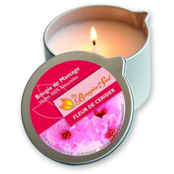 Bougie de massage Fleur de Cerisier Les Bougies du Sud 160 g 