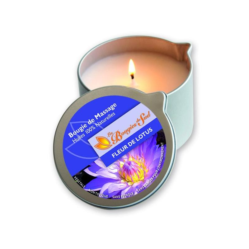 Massage Candle Lotus Flower Les Bougies du Sud 160 g