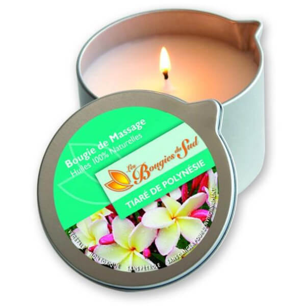 Massagekerze Tiaré aus Polynesien Les Bougies du Sud 160 g