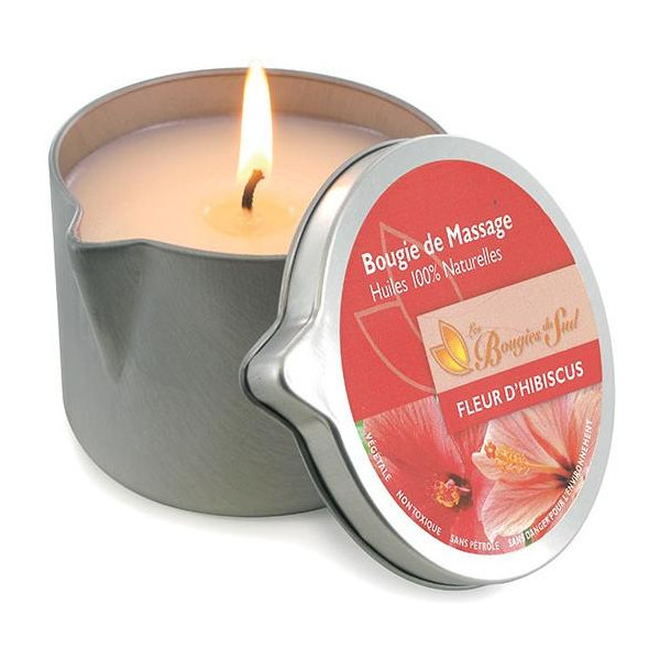Massage Candle Hibiscus Flower Les Bougies du Sud 160 g