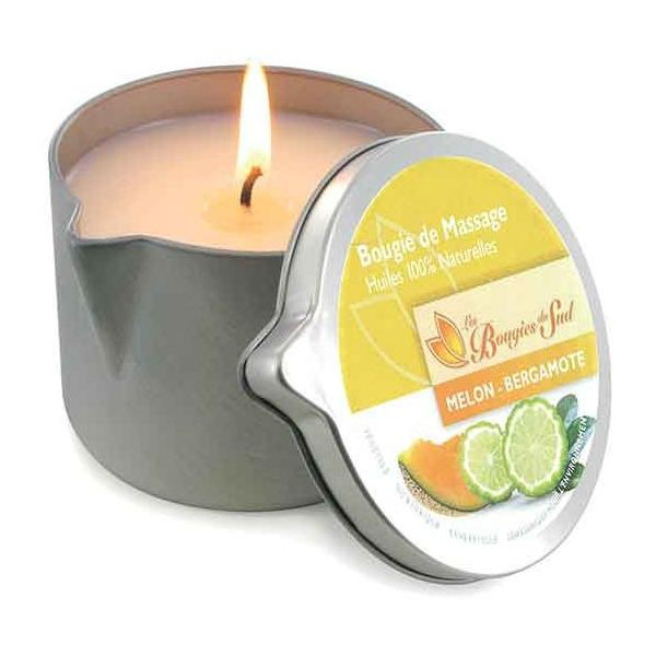 Massage Candle Melon Bergamot Les Bougies du Sud 160 g