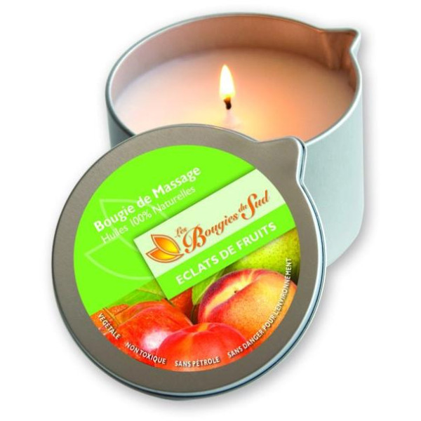 Massage Candle Fruity Radiance Les Bougies du Sud 160 g